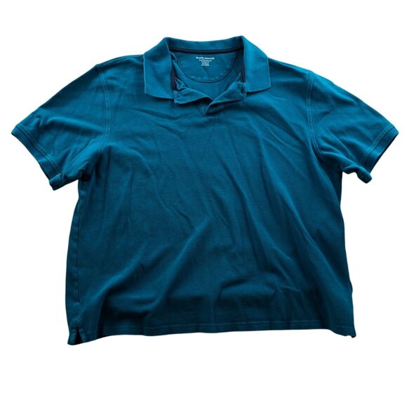 Essentials Mens Polo Shirt Size XL Teal Regular Fit Short Sleeve Classic Casual - Picture 1 of 9